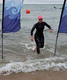 FIRST OUT OF THE WATER